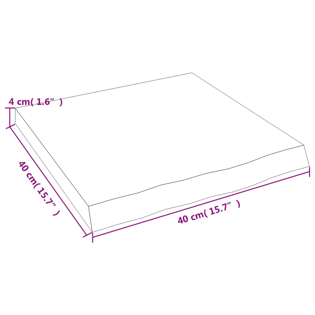 vidaXL Wandregal Hellbraun 40x40x(2-4) cm Massivholz Eiche Behandelt