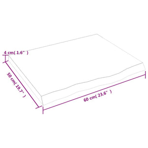 vidaXL Wandregal Hellbraun 60x50x(2-4) cm Massivholz Eiche Behandelt