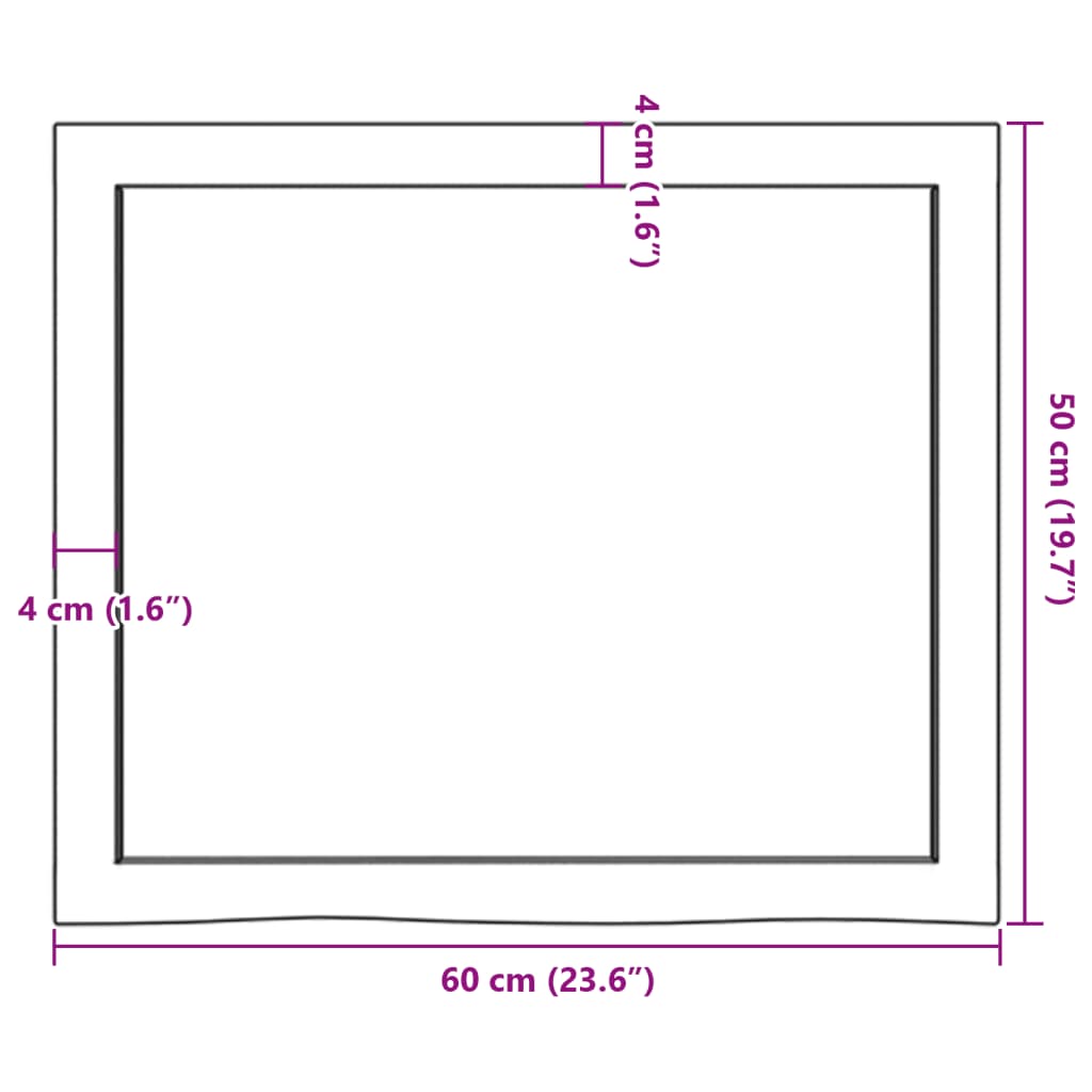 vidaXL Wandregal Hellbraun 60x50x(2-4) cm Massivholz Eiche Behandelt