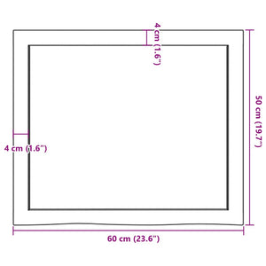 vidaXL Wandregal Hellbraun 60x50x(2-4) cm Massivholz Eiche Behandelt