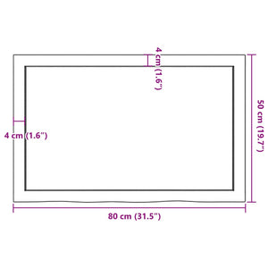 vidaXL Wandregal Hellbraun 80x50x(2-6) cm Massivholz Eiche Behandelt