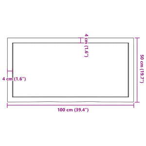 vidaXL Wandregal Hellbraun 100x50x(2-4) cm Massivholz Eiche Behandelt