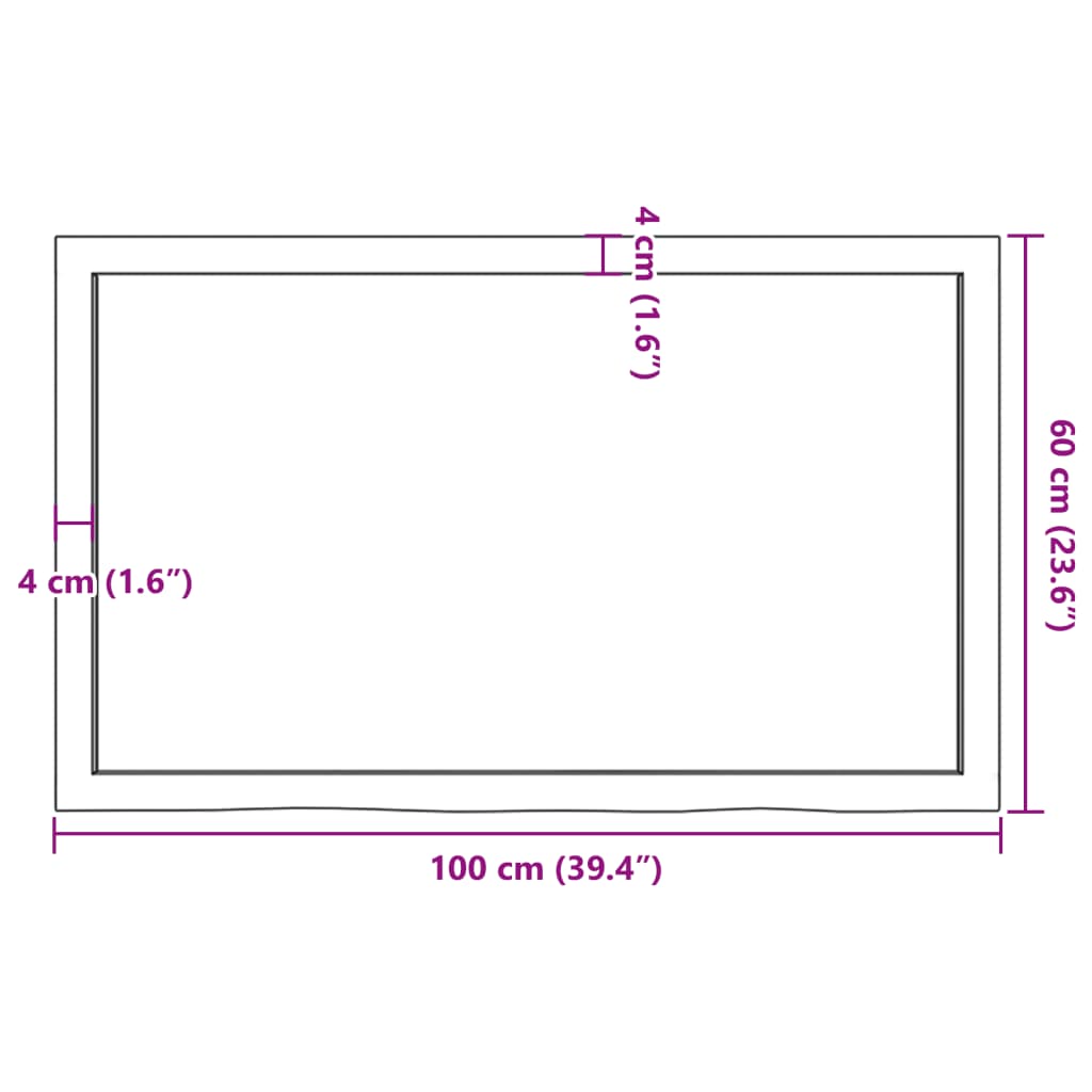 vidaXL Wandregal Hellbraun 100x60x(2-6) cm Massivholz Eiche Behandelt