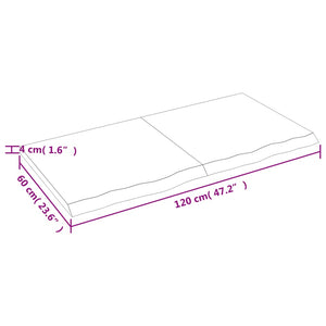 vidaXL Wandregal Hellbraun 120x60x(2-4) cm Massivholz Eiche Behandelt