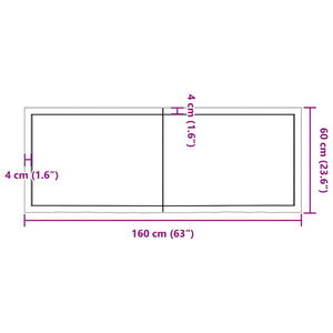 vidaXL Wandregal Hellbraun 160x60x(2-4) cm Massivholz Eiche Behandelt