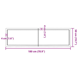 vidaXL Wandregal Hellbraun 180x50x(2-6) cm Massivholz Eiche Behandelt