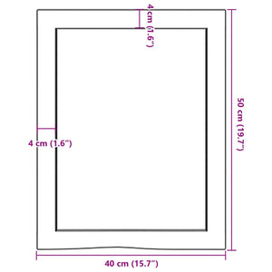 vidaXL Wandregal Dunkelbraun 40x50x(2-6) cm Massivholz Eiche Behandelt