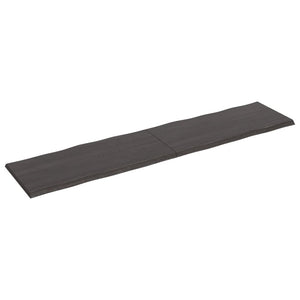 vidaXL Tischplatte 220x50x(2-4) cm Massivholz Behandelt Baumkante