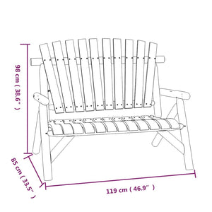 3-tlg. Garten-Lounge-Set Massivholz Fichte Stilecasa