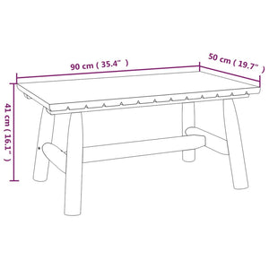 3-tlg. Garten-Lounge-Set Massivholz Fichte Stilecasa