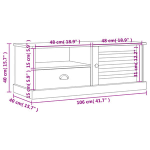 vidaXL TV-Schrank VIGO 106x40x40 cm Massivholz Kiefer