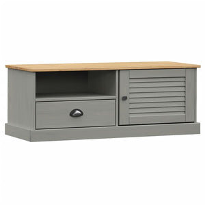 vidaXL TV-Schrank VIGO Grau 106x40x40 cm Massivholz Kiefer