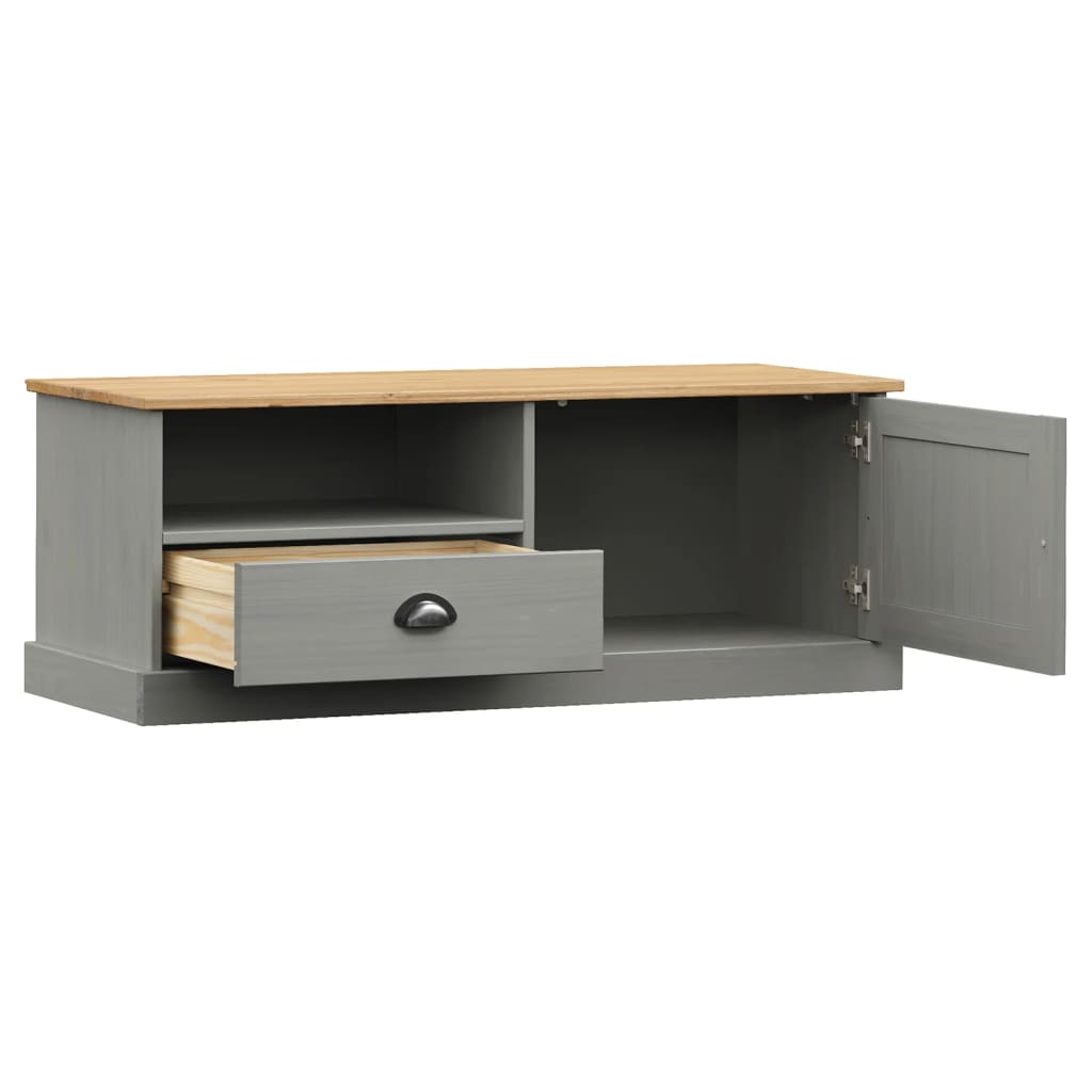 vidaXL TV-Schrank VIGO Grau 106x40x40 cm Massivholz Kiefer