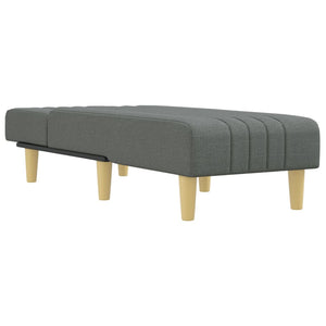 vidaXL Chaiselongue Dunkelgrau Stoff