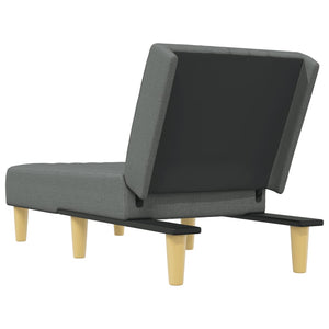 vidaXL Chaiselongue Dunkelgrau Stoff