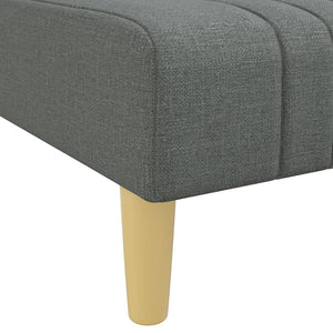 vidaXL Chaiselongue Dunkelgrau Stoff