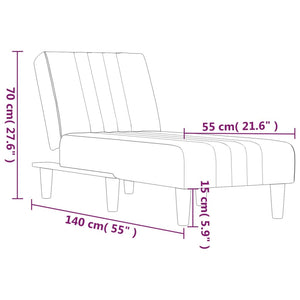 vidaXL Chaiselongue Dunkelgrau Stoff