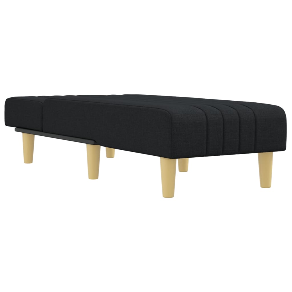 Chaiselongue Schwarz Stoff Stilecasa