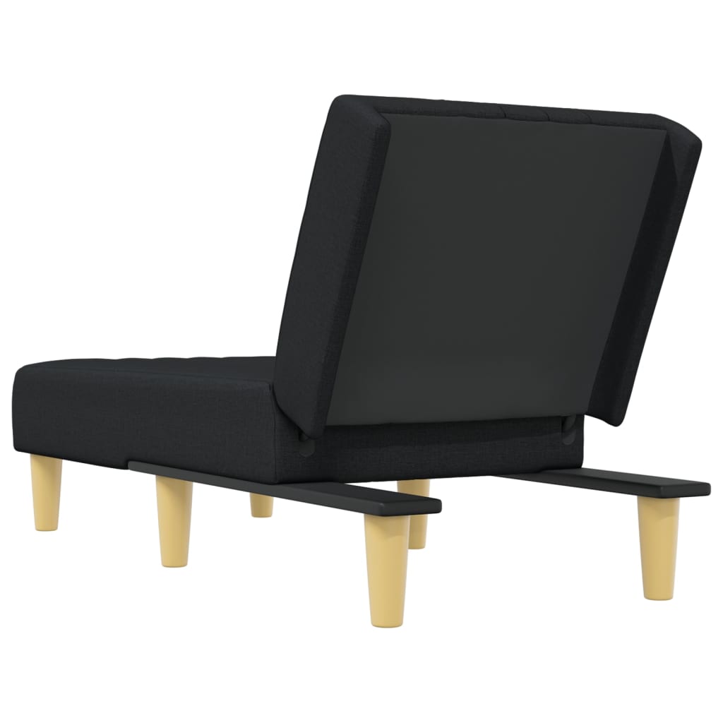 Chaiselongue Schwarz Stoff Stilecasa