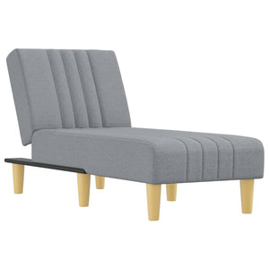 vidaXL Chaiselongue Hellgrau Stoff