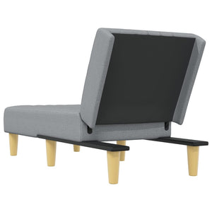 vidaXL Chaiselongue Hellgrau Stoff