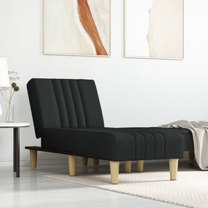 Chaiselongue Schwarz Stoff