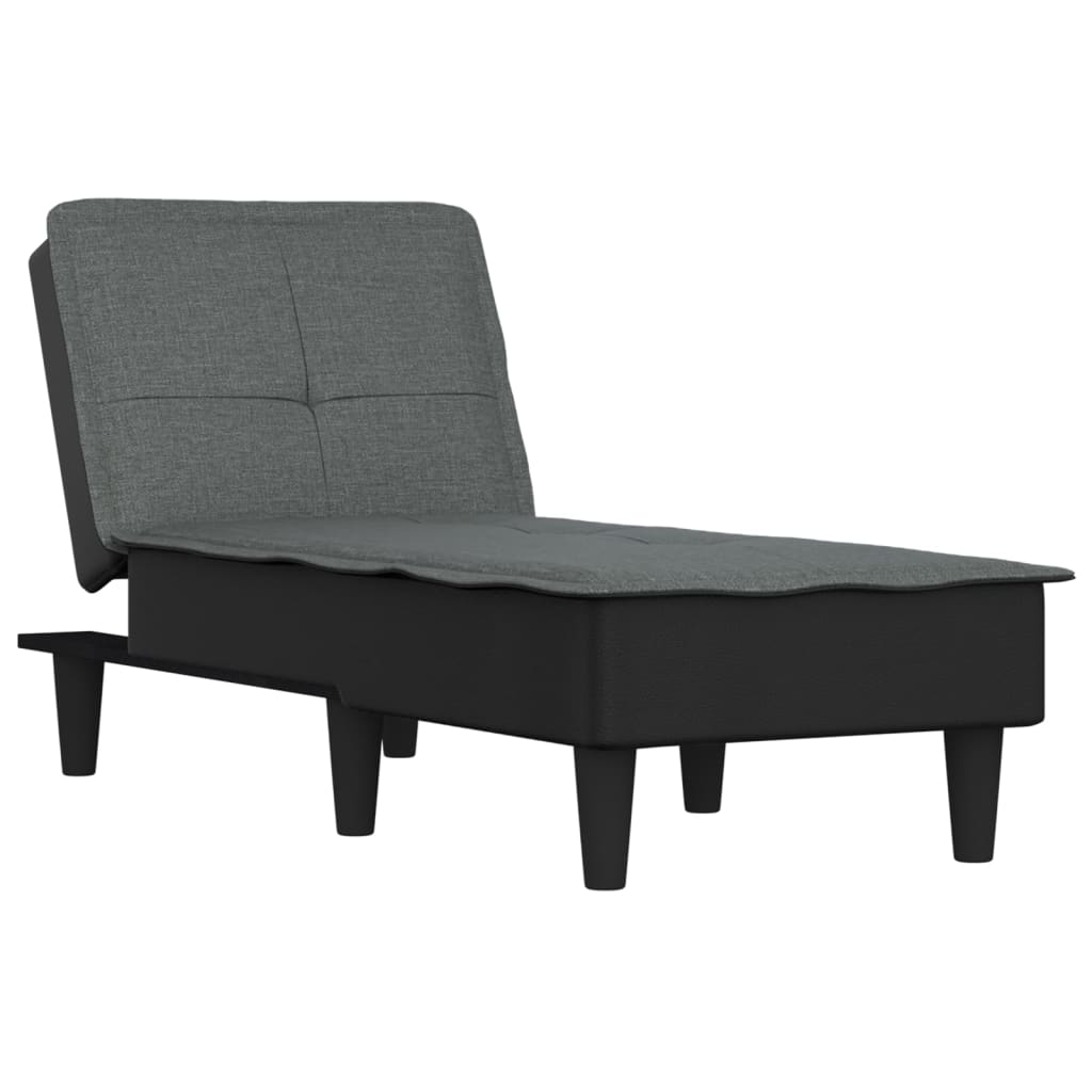 Chaiselongue Dunkelgrau Stoff Stilecasa