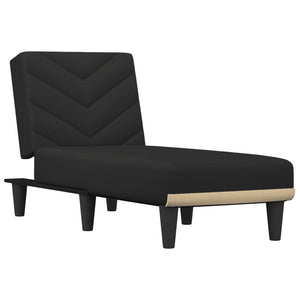 vidaXL Chaiselongue Schwarz Stoff