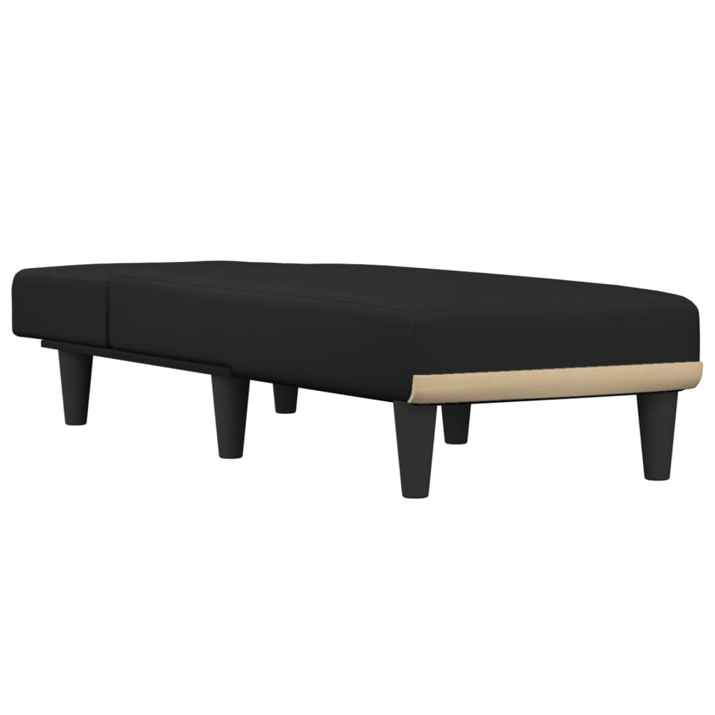 vidaXL Chaiselongue Schwarz Stoff