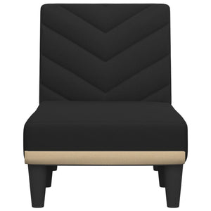 vidaXL Chaiselongue Schwarz Stoff