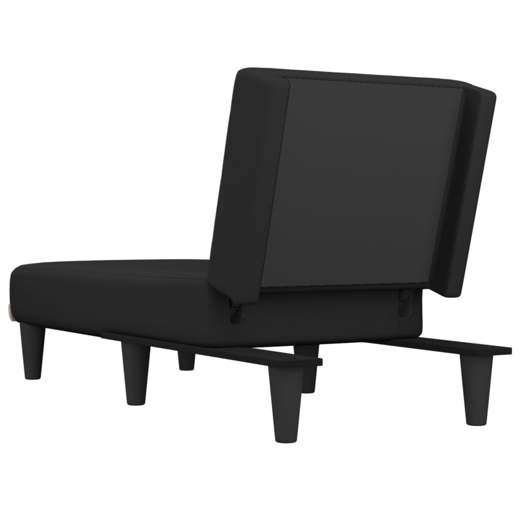 vidaXL Chaiselongue Schwarz Stoff