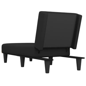 vidaXL Chaiselongue Schwarz Stoff