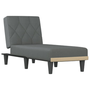 vidaXL Chaiselongue Dunkelgrau Stoff