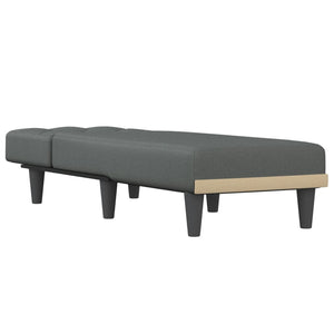 vidaXL Chaiselongue Dunkelgrau Stoff