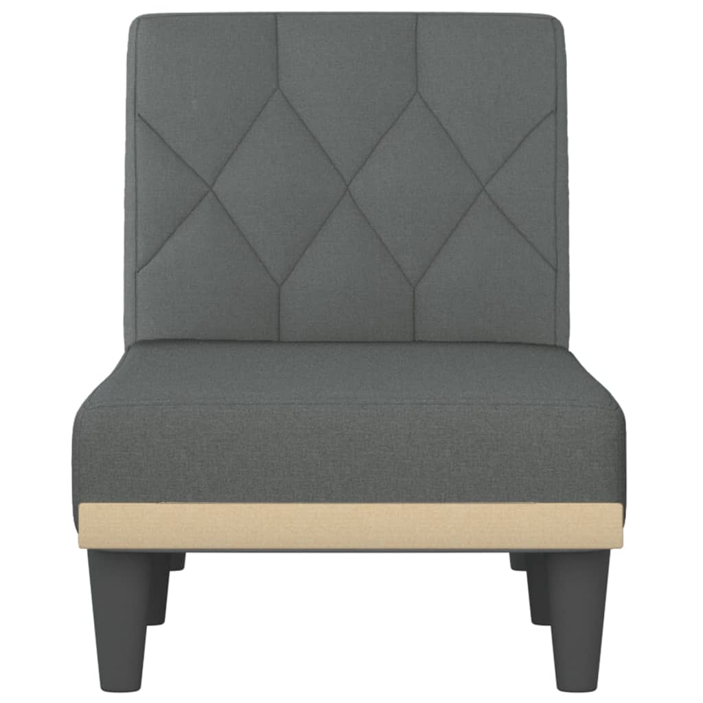 vidaXL Chaiselongue Dunkelgrau Stoff