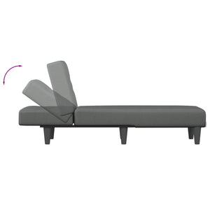 vidaXL Chaiselongue Dunkelgrau Stoff