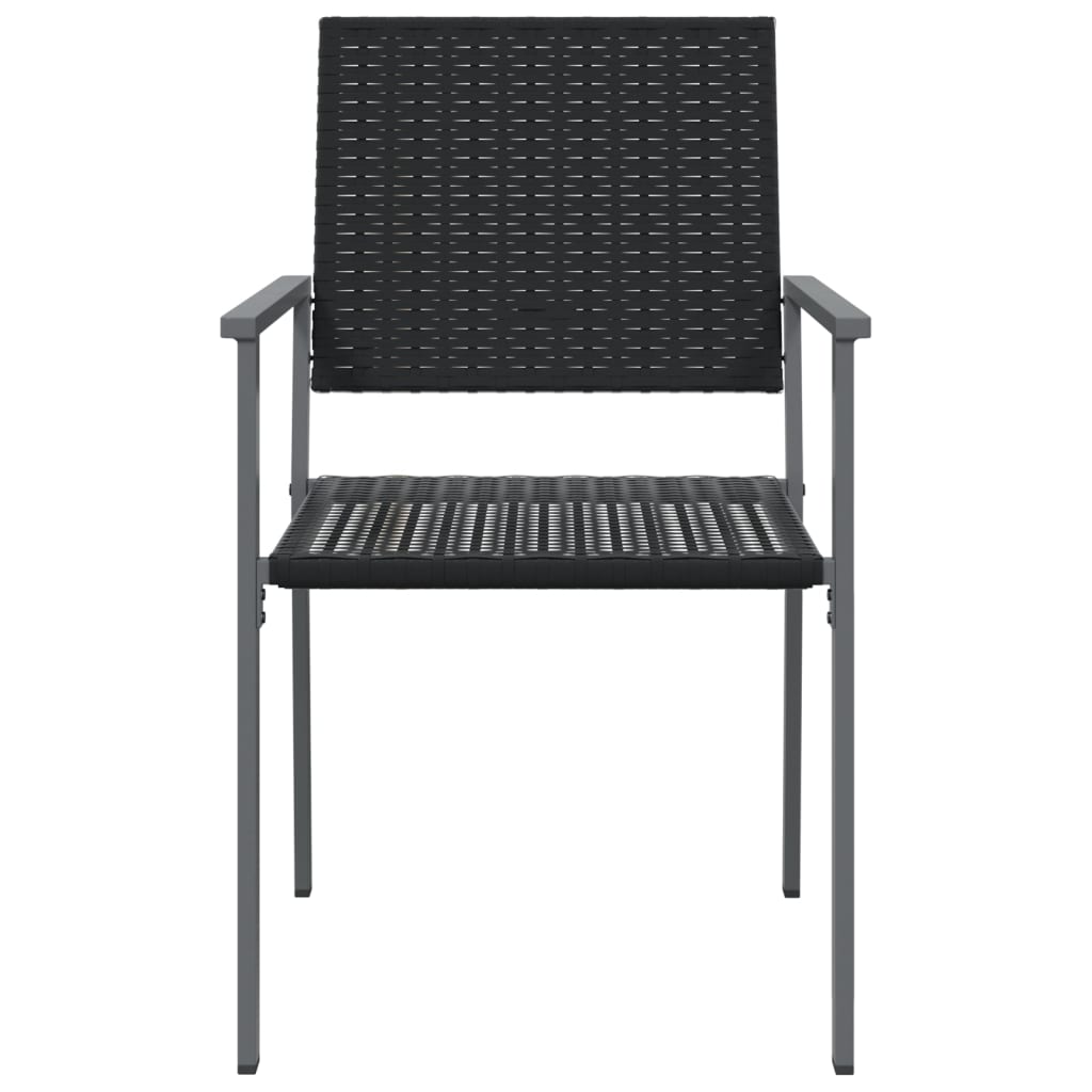 Gartenstühle 4 Stk. Schwarz 54x62,5x89 cm Poly Rattan