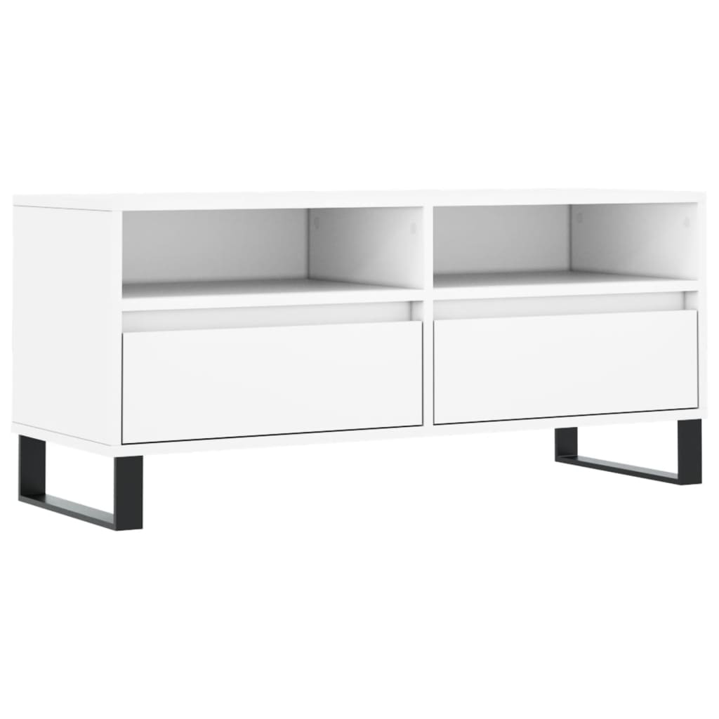 vidaXL TV-Schrank Weiß 100x34,5x44,5 cm Holzwerkstoff