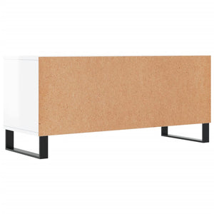 vidaXL TV-Schrank Hochglanz-Weiß 100x34,5x44,5 cm Holzwerkstoff