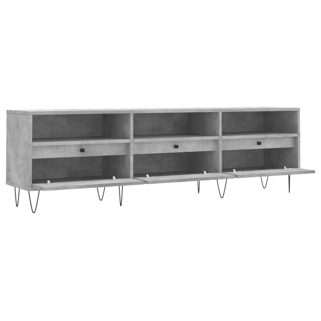 vidaXL TV-Schrank Betongrau 150x30x44,5 cm Holzwerkstoff