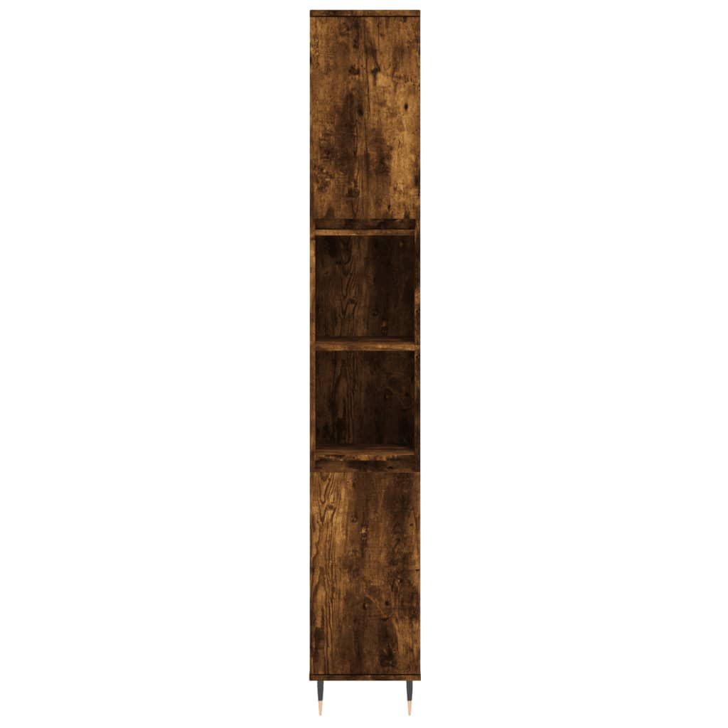 vidaXL Badschrank Räuchereiche 30x30x190 cm Holzwerkstoff