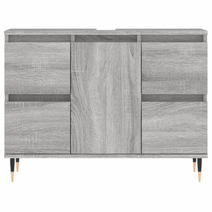 Badschrank Grau Sonoma 80x33x60 cm Holzwerkstoff VIDAXL