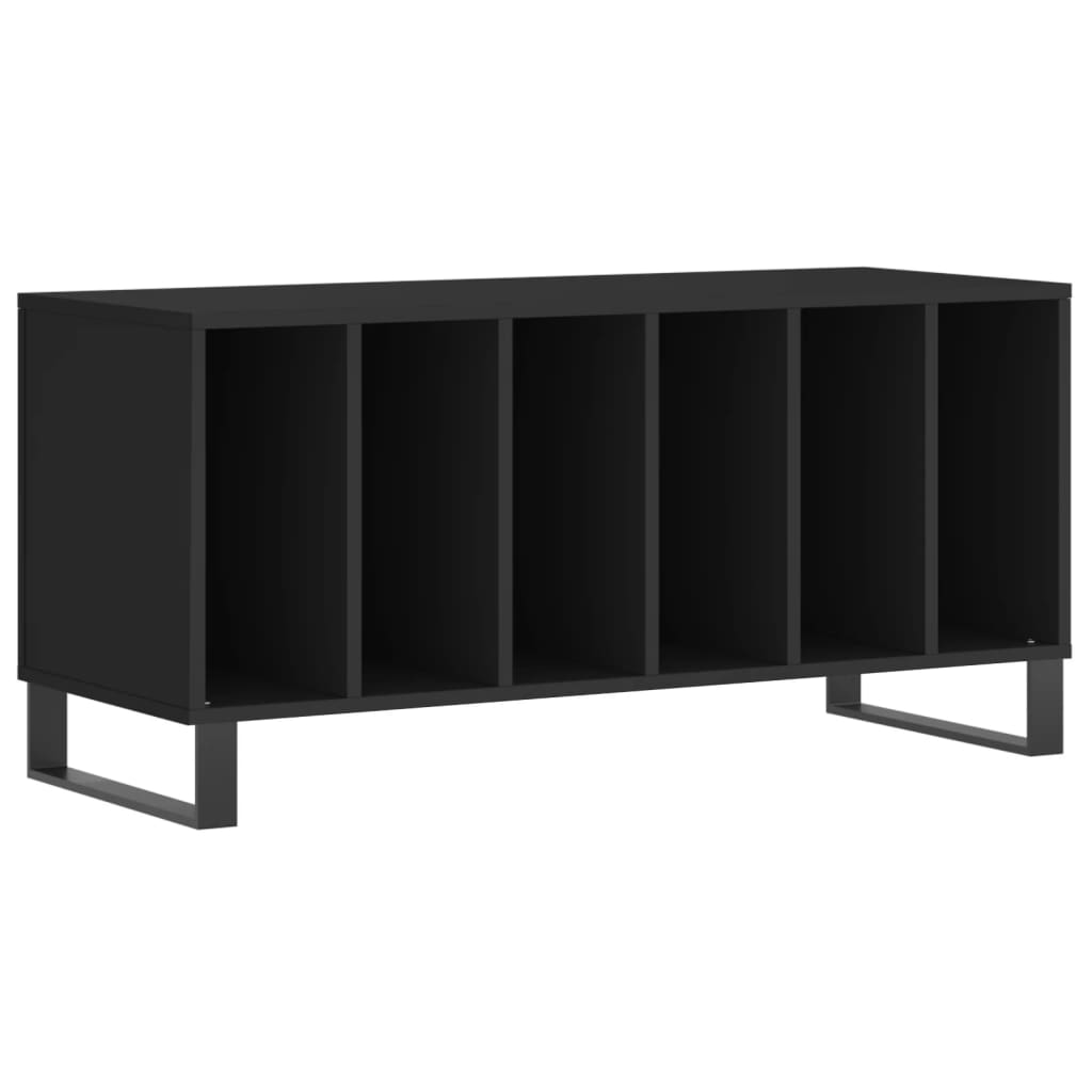 vidaXL Plattenschrank Schwarz 100x38x48 cm Holzwerkstoff