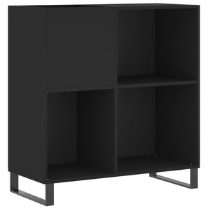 vidaXL Plattenschrank Schwarz 84,5x38x89 cm Holzwerkstoff