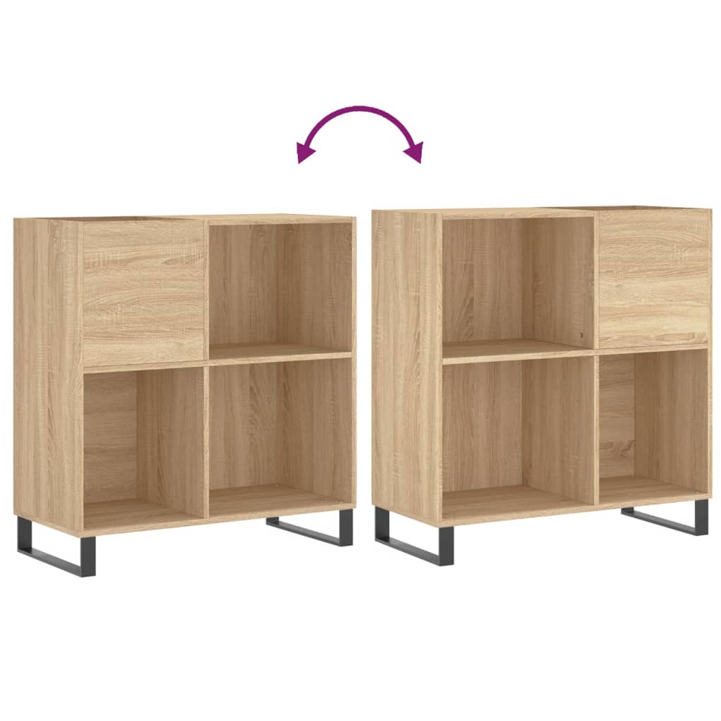 Plattenschrank Sonoma-Eiche 84,5x38x89 cm Holzwerkstoff Stilecasa