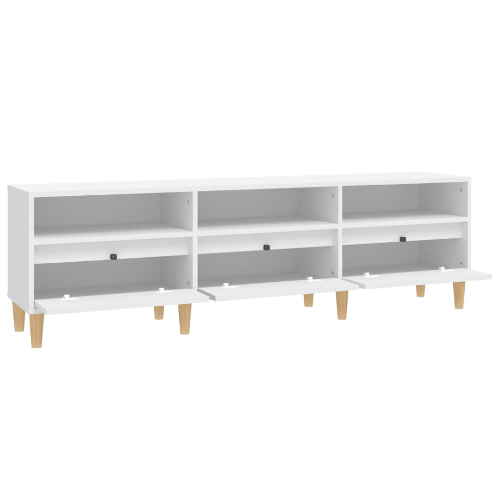 vidaXL TV-Schrank Weiß 150x30x44,5 cm Holzwerkstoff