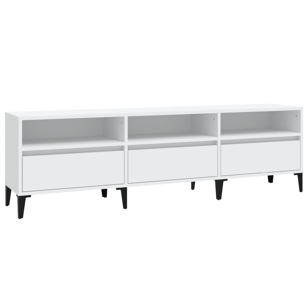 vidaXL TV-Schrank Weiß 150x30x44,5 cm Holzwerkstoff