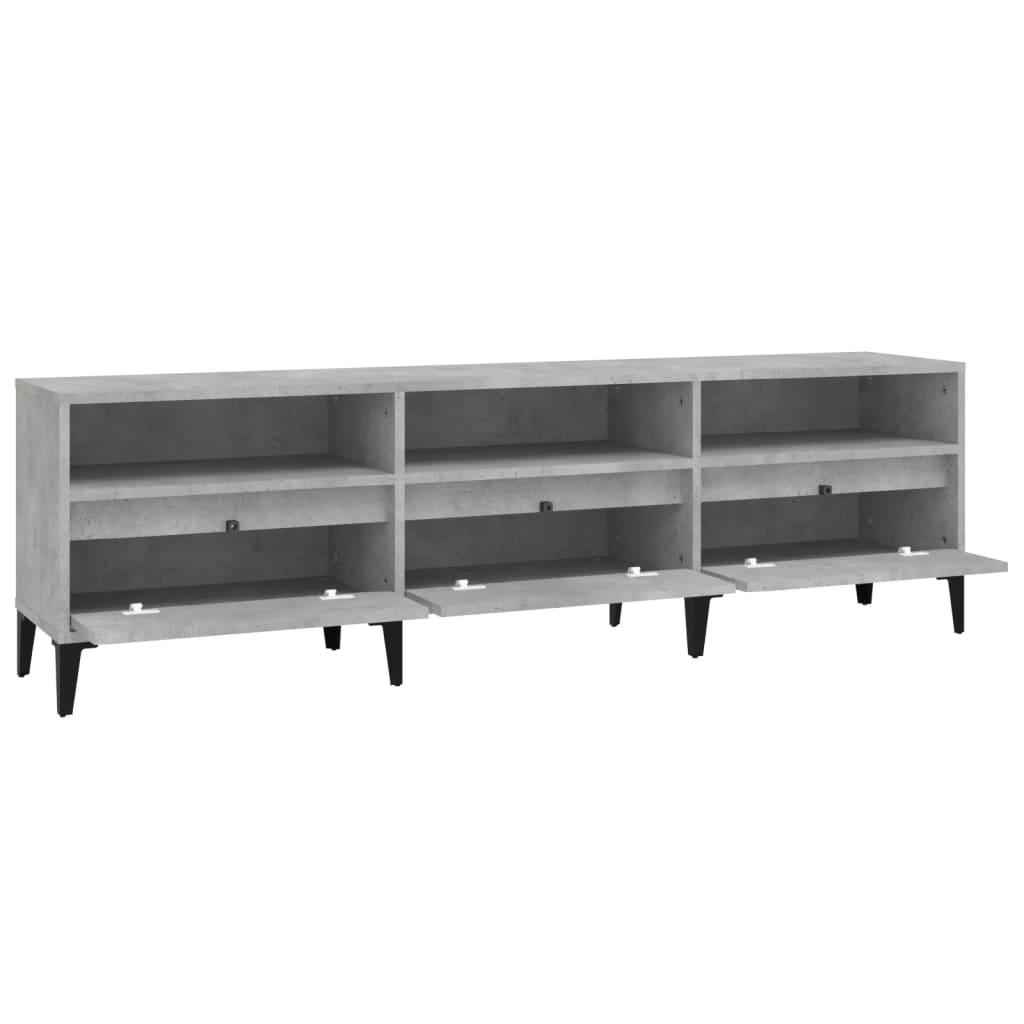 vidaXL TV-Schrank Betongrau 150x30x44,5 cm Holzwerkstoff