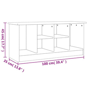 vidaXL Schuhbank ALTA 100x35x45 cm Massivholz Kiefer