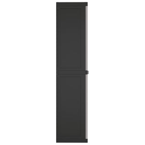 vidaXL Gartenschrank Grau und Schwarz 65x37x165 cm PP